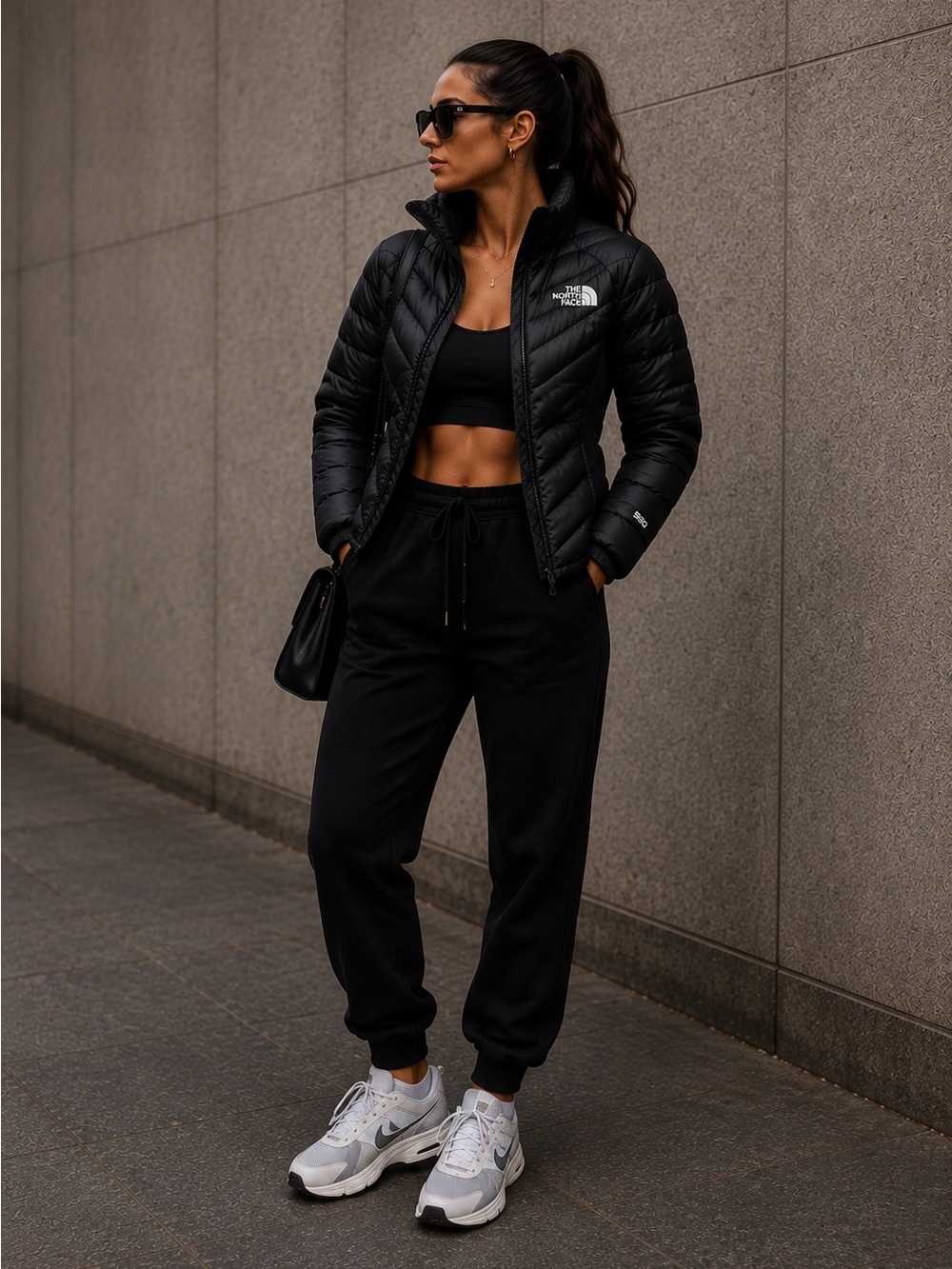 The North Face 550 puffer jacket black